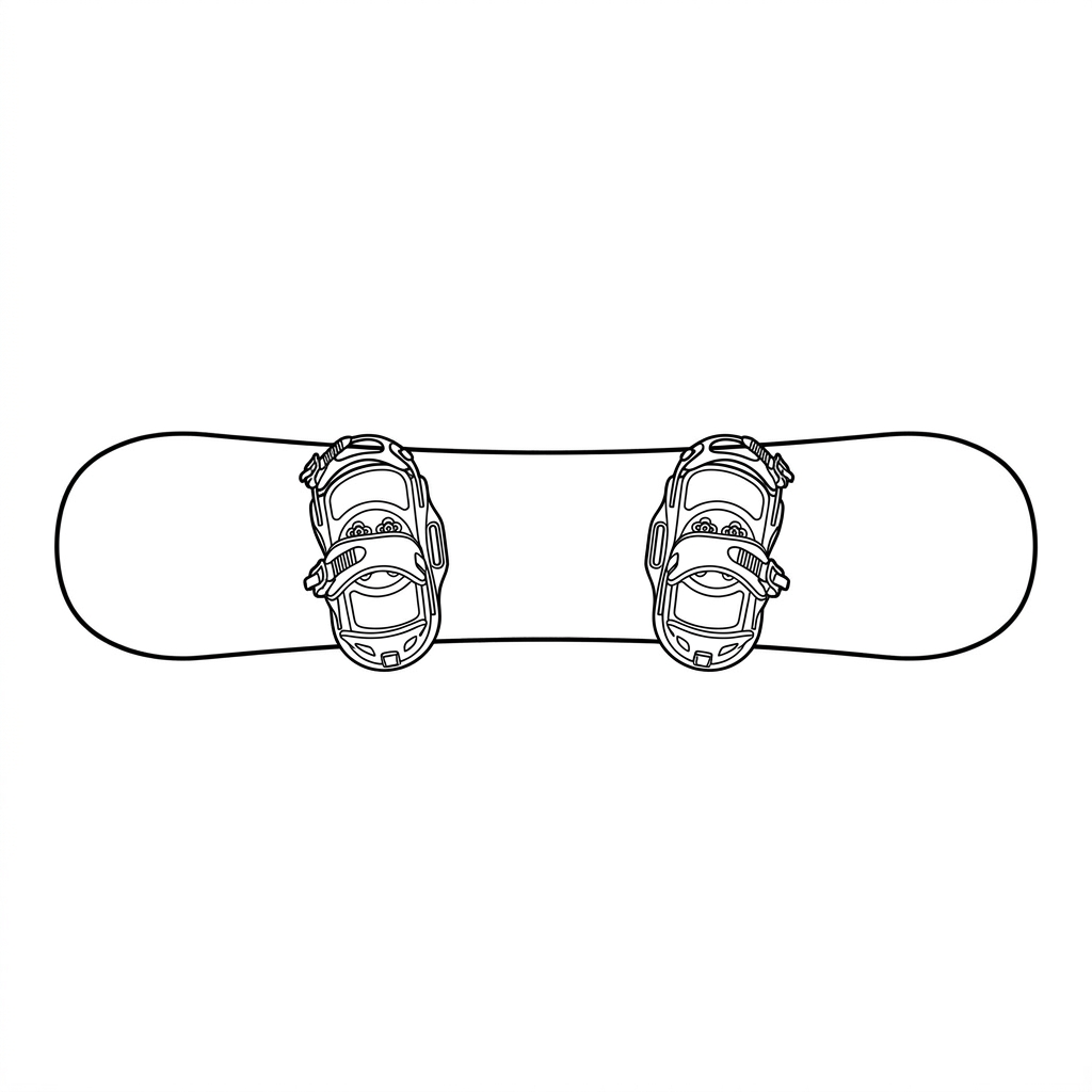 Outline of a skateboard deck shape with rounded ends